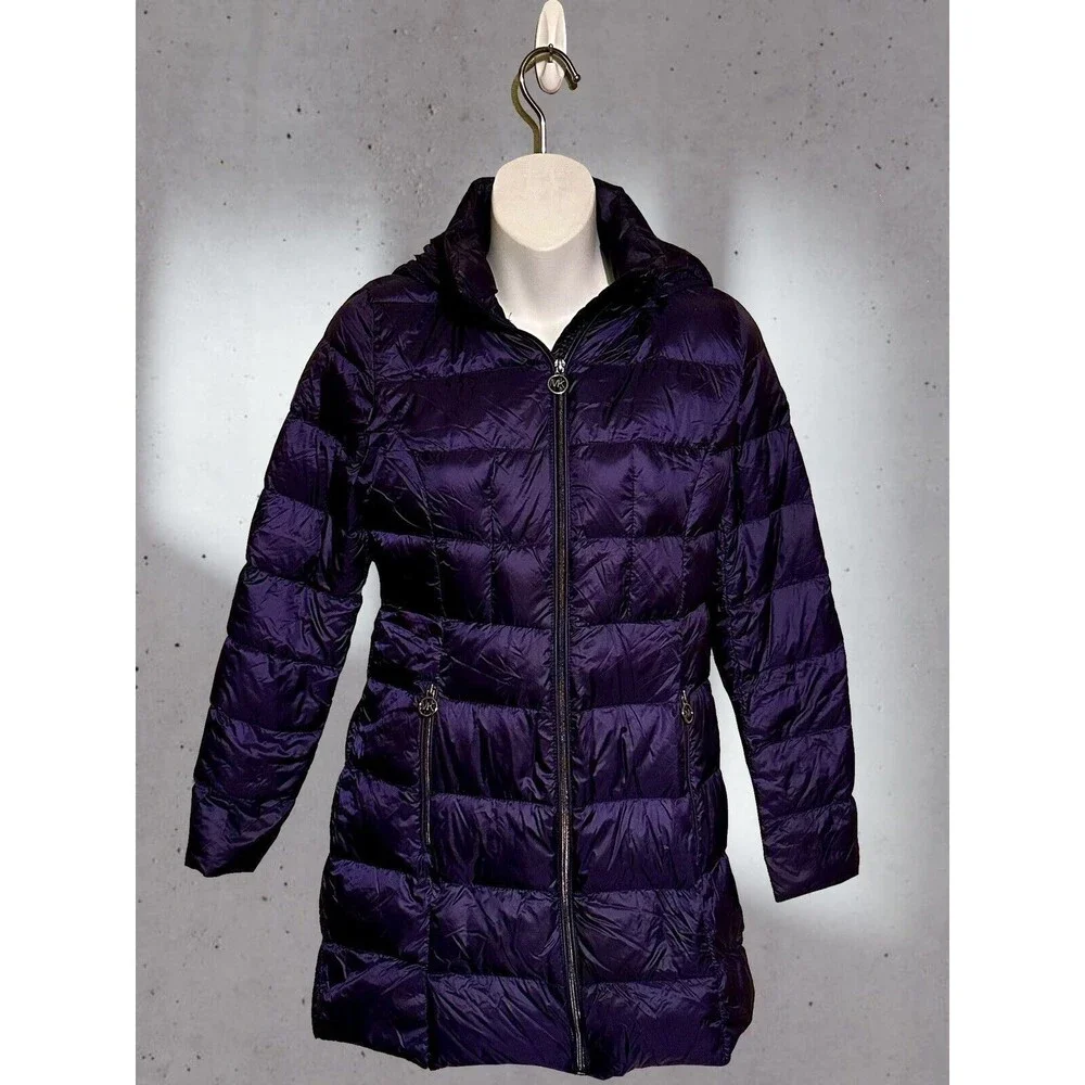 MICHAEL by Michael Kors Packable Down Fill Jacket Navy Blue Size PXXS EUC!!!